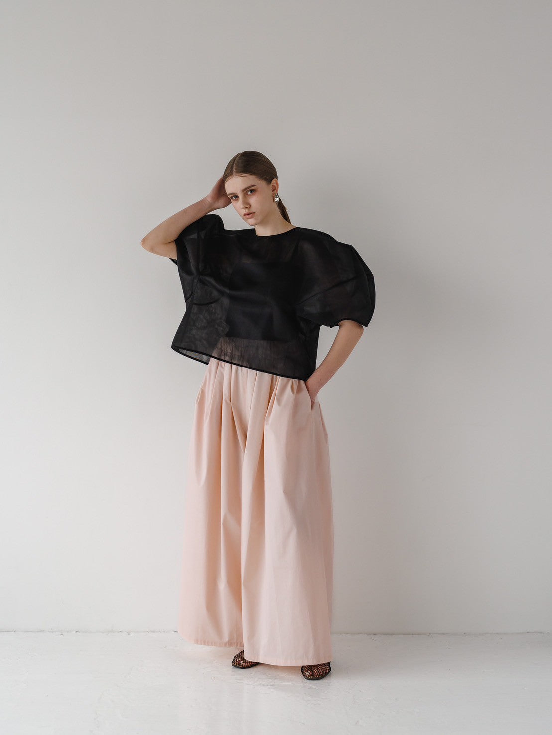 Re order//Sheer Sculpture Tops