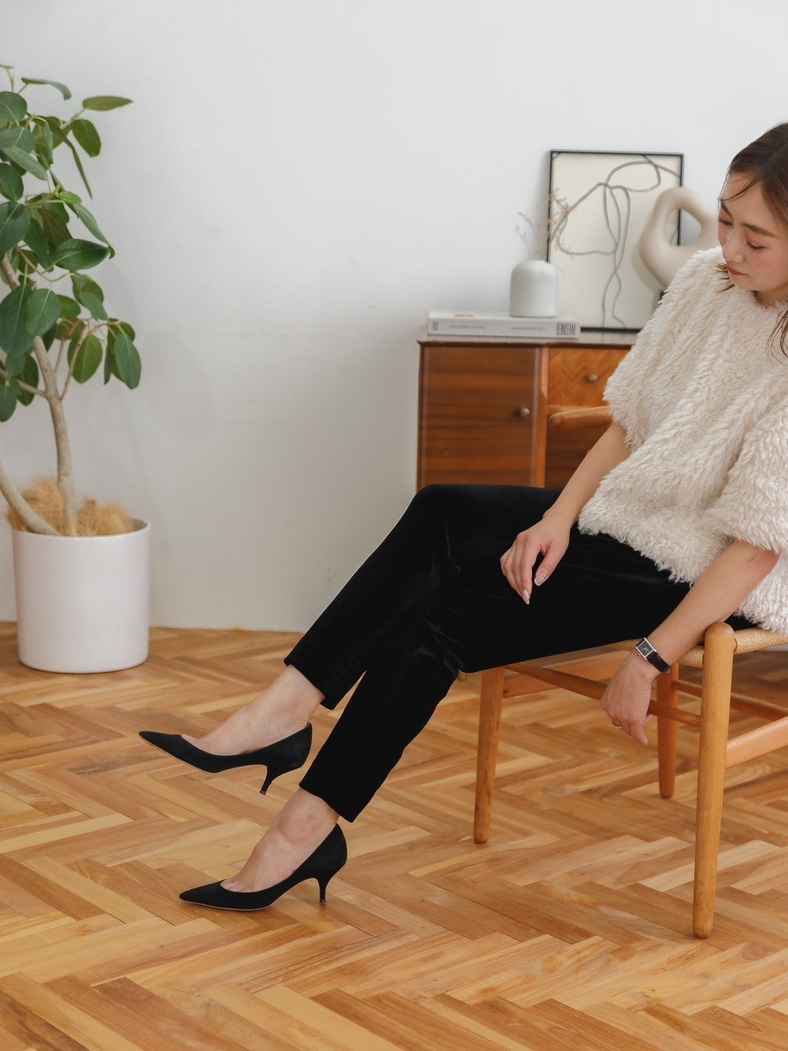 Velour easy pants