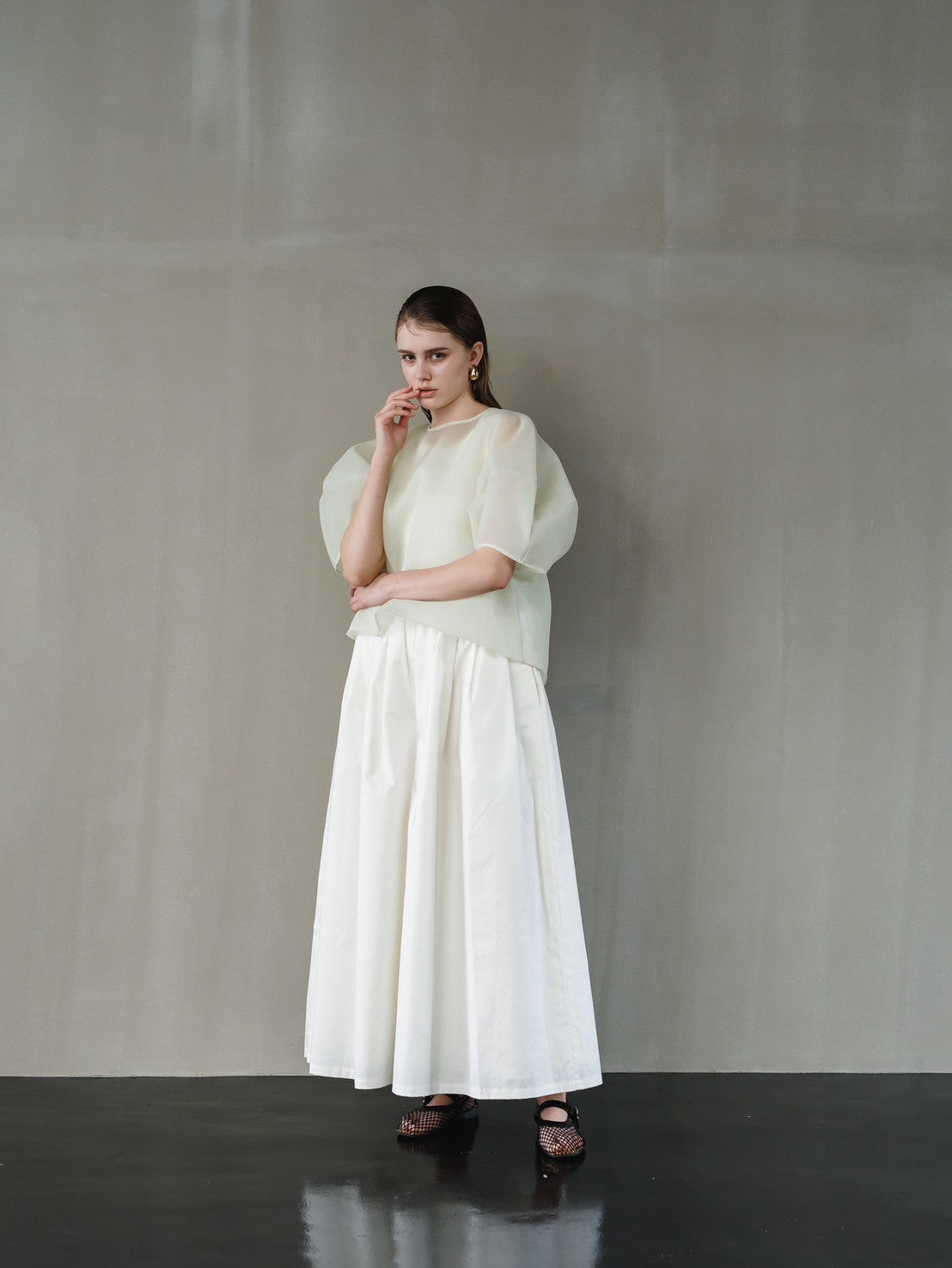 Re order//Sheer Sculpture Tops