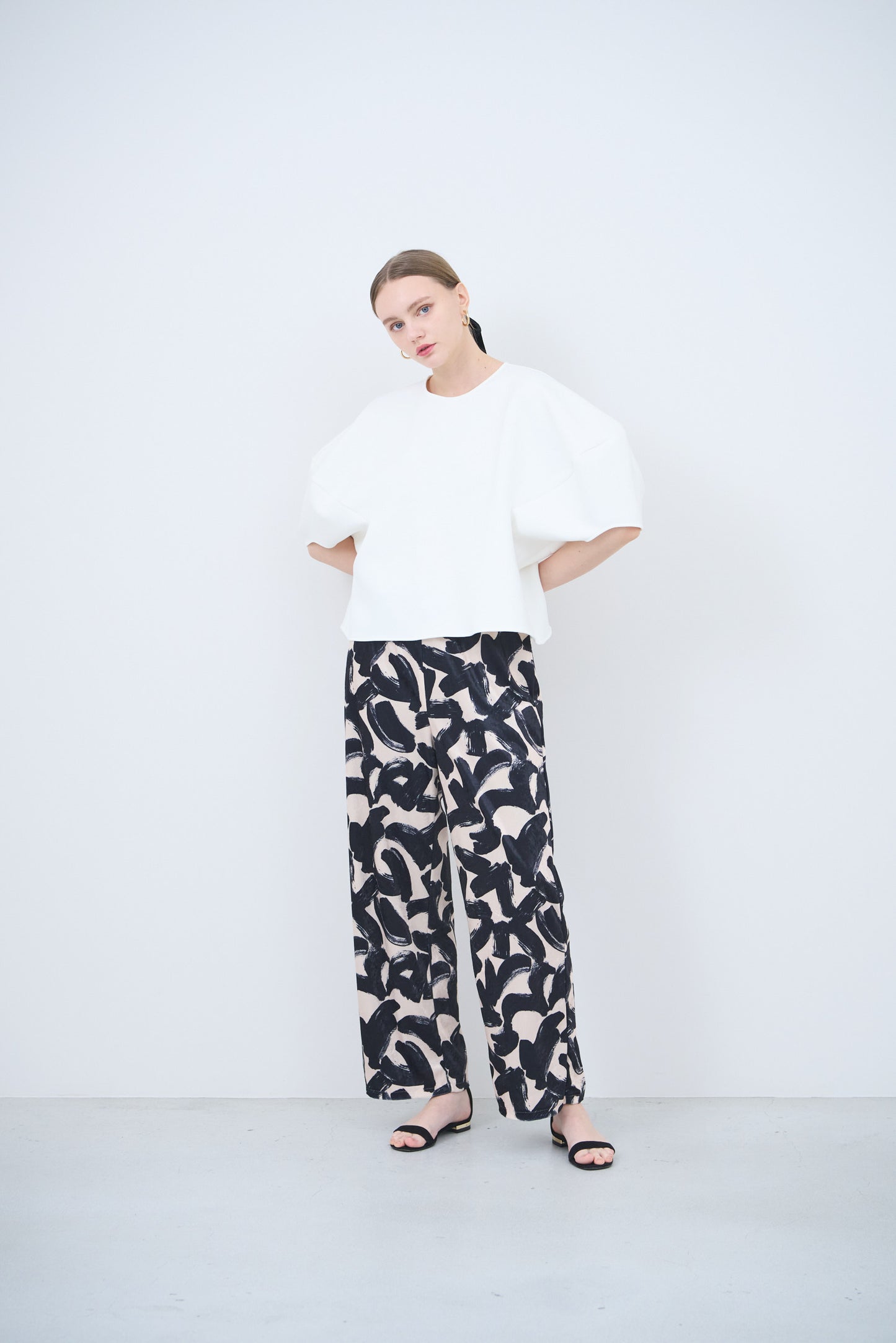 Pre Order // Velour ink wave pants