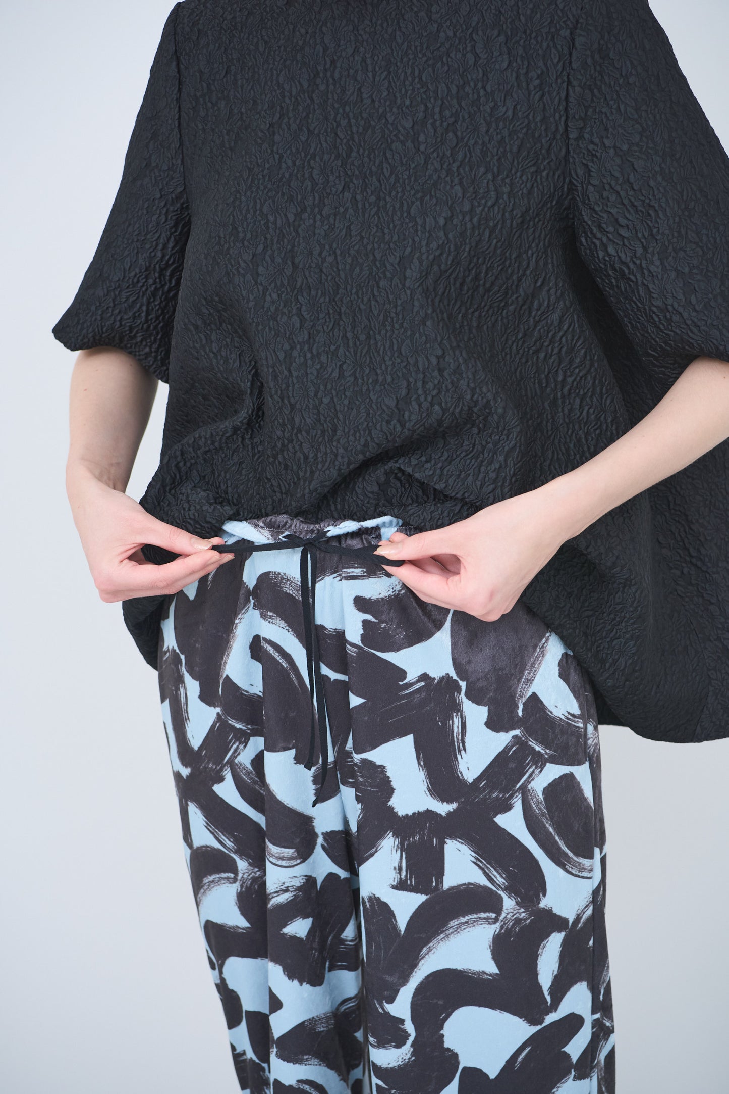 Pre Order // Velour ink wave pants