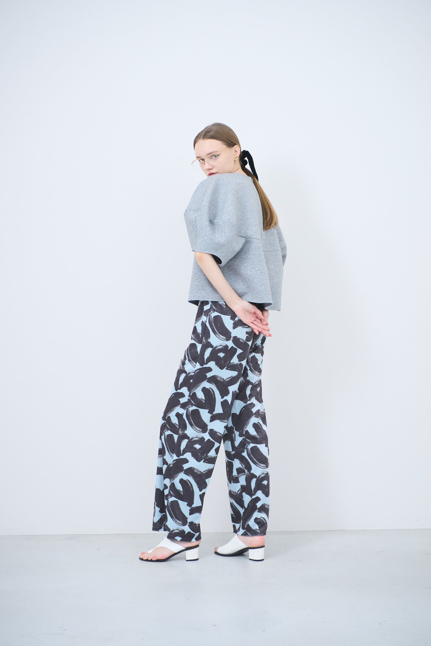 Pre Order // Velour ink wave pants