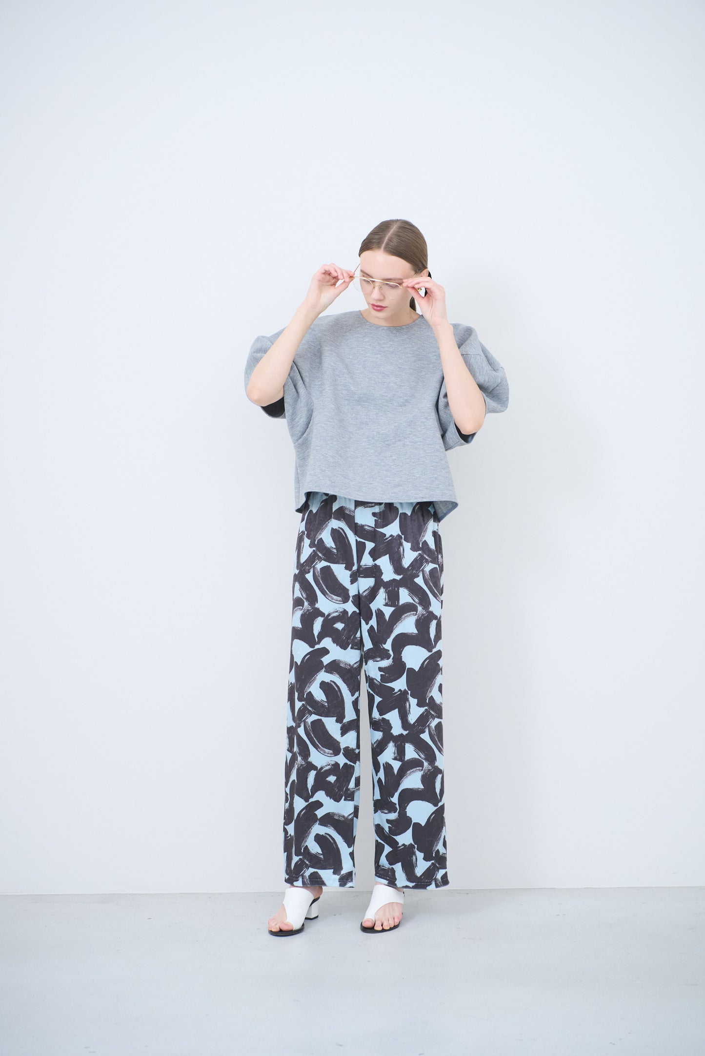 Pre Order // Velour ink wave pants
