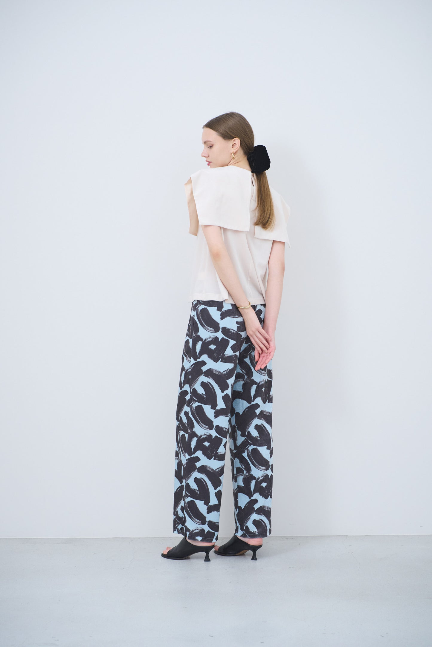 Pre Order // Velour ink wave pants
