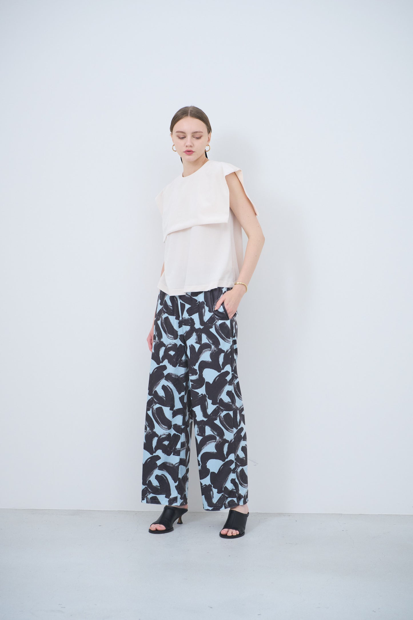 Pre Order // Velour ink wave pants