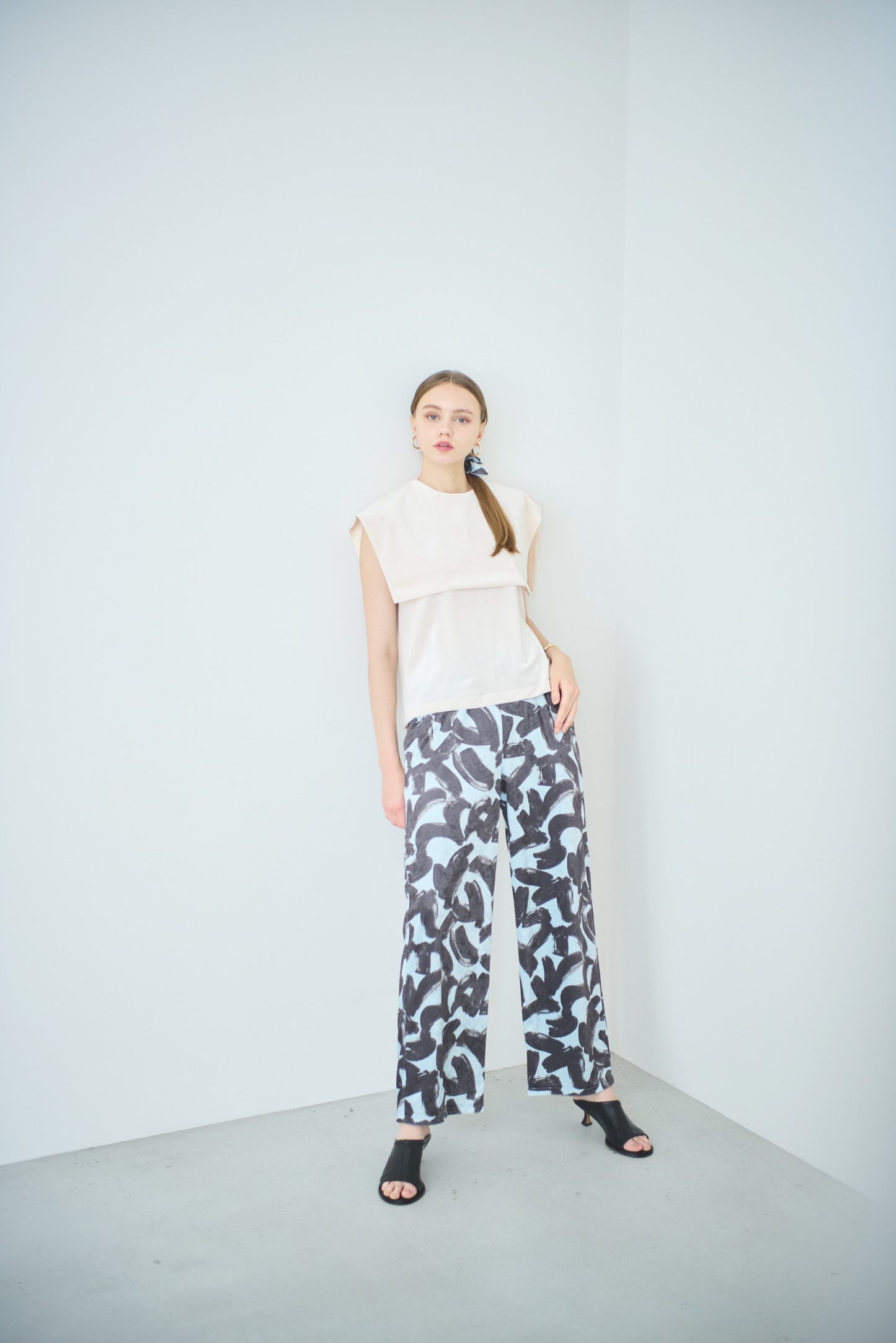 Pre Order // Velour ink wave pants