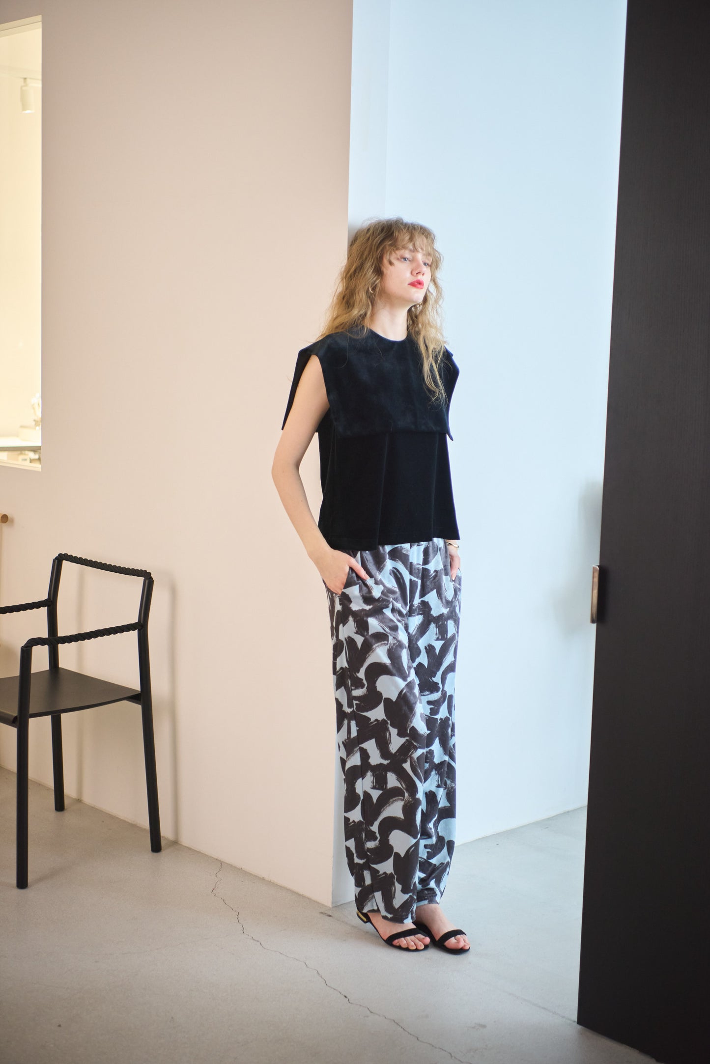 Pre Order // Velour ink wave pants