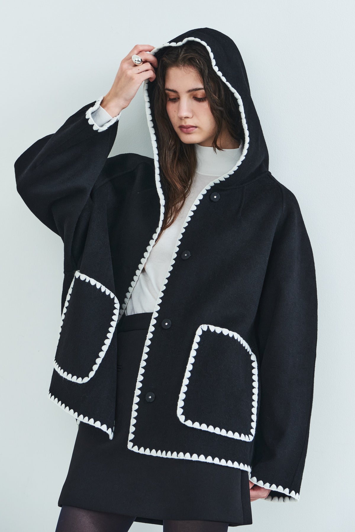 【PRE OREDER】Scallop rever hoodie