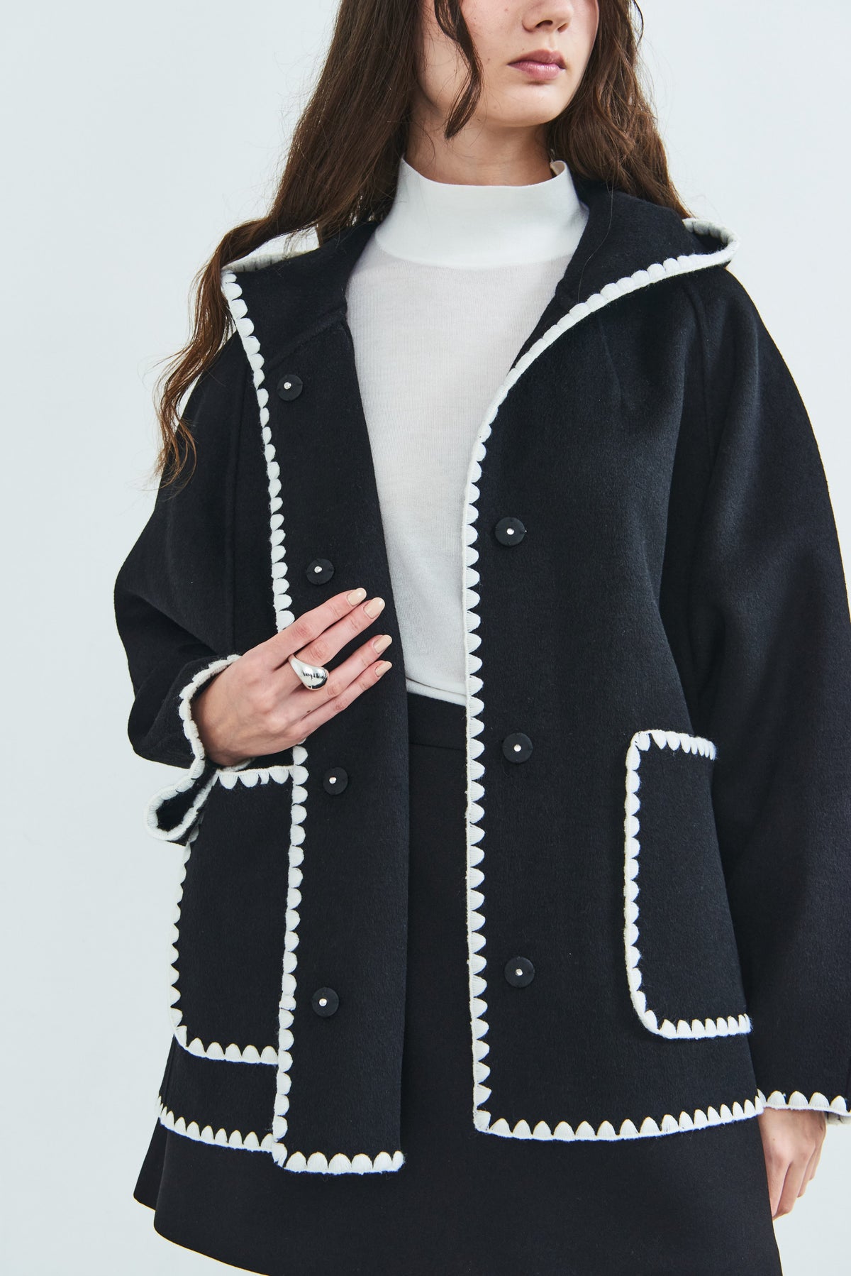 【PRE OREDER】Scallop rever hoodie