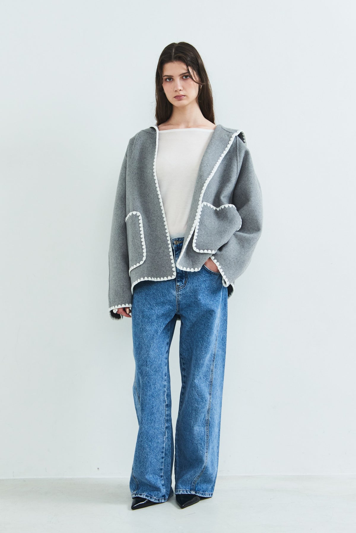 【PRE OREDER】Scallop rever hoodie