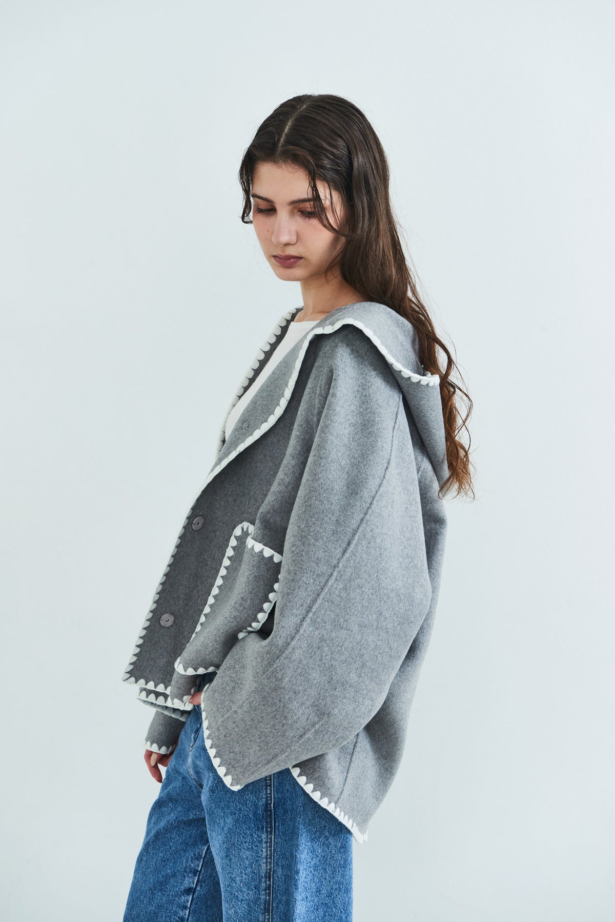 【PRE OREDER】Scallop rever hoodie