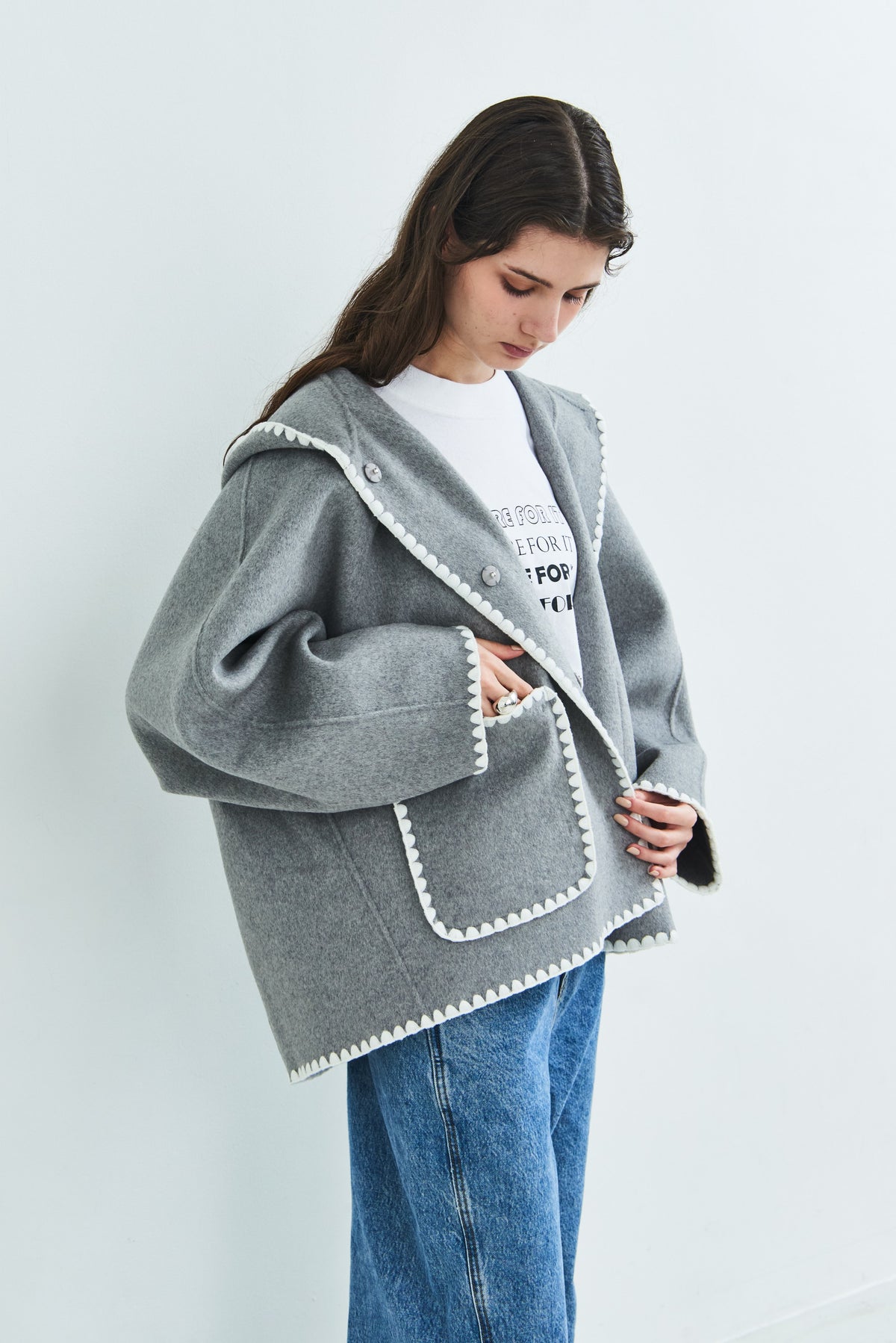 【PRE OREDER】Scallop rever hoodie