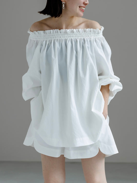 Pre order//Active Frill Shorts-White
