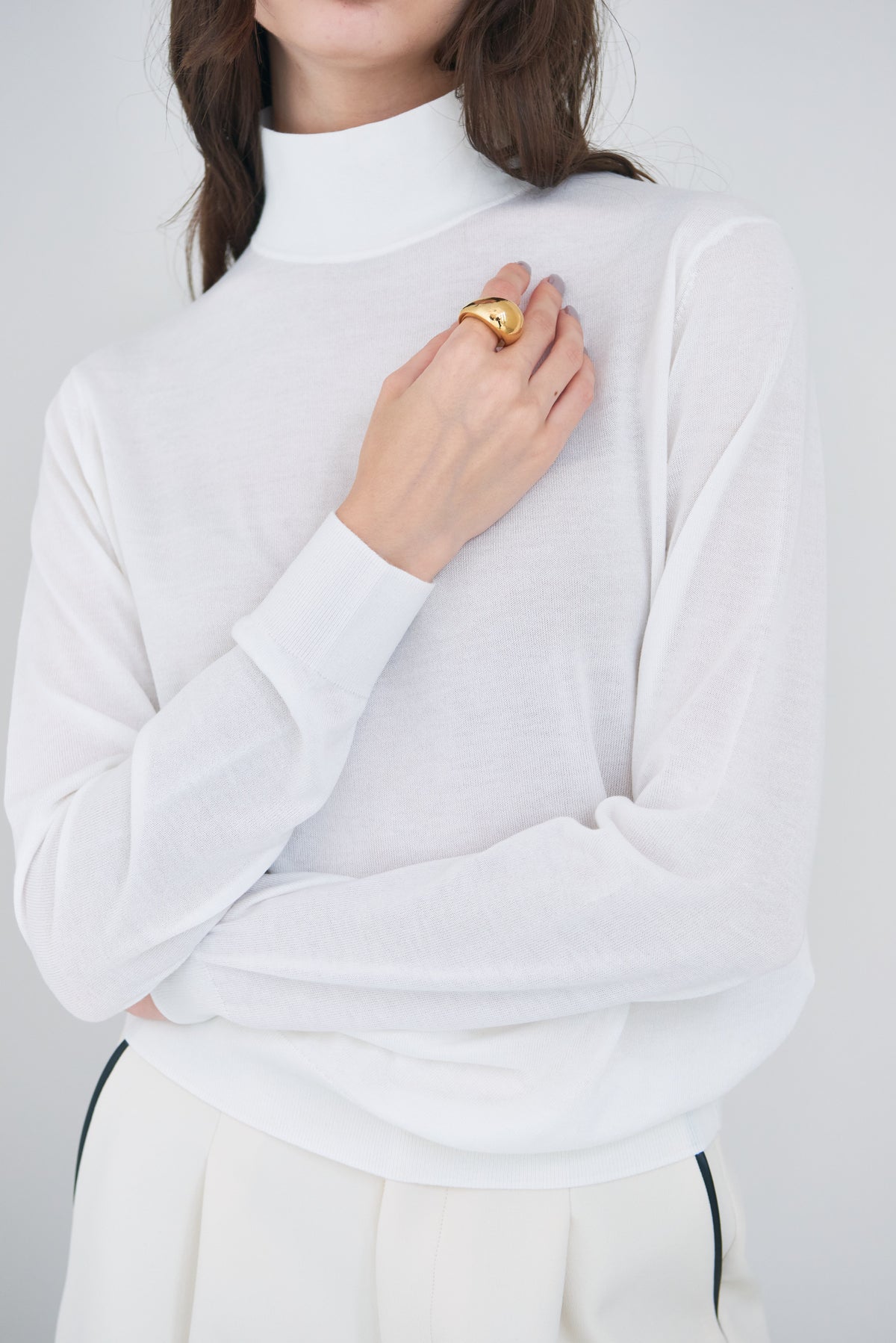 Sheer High Neck Knit