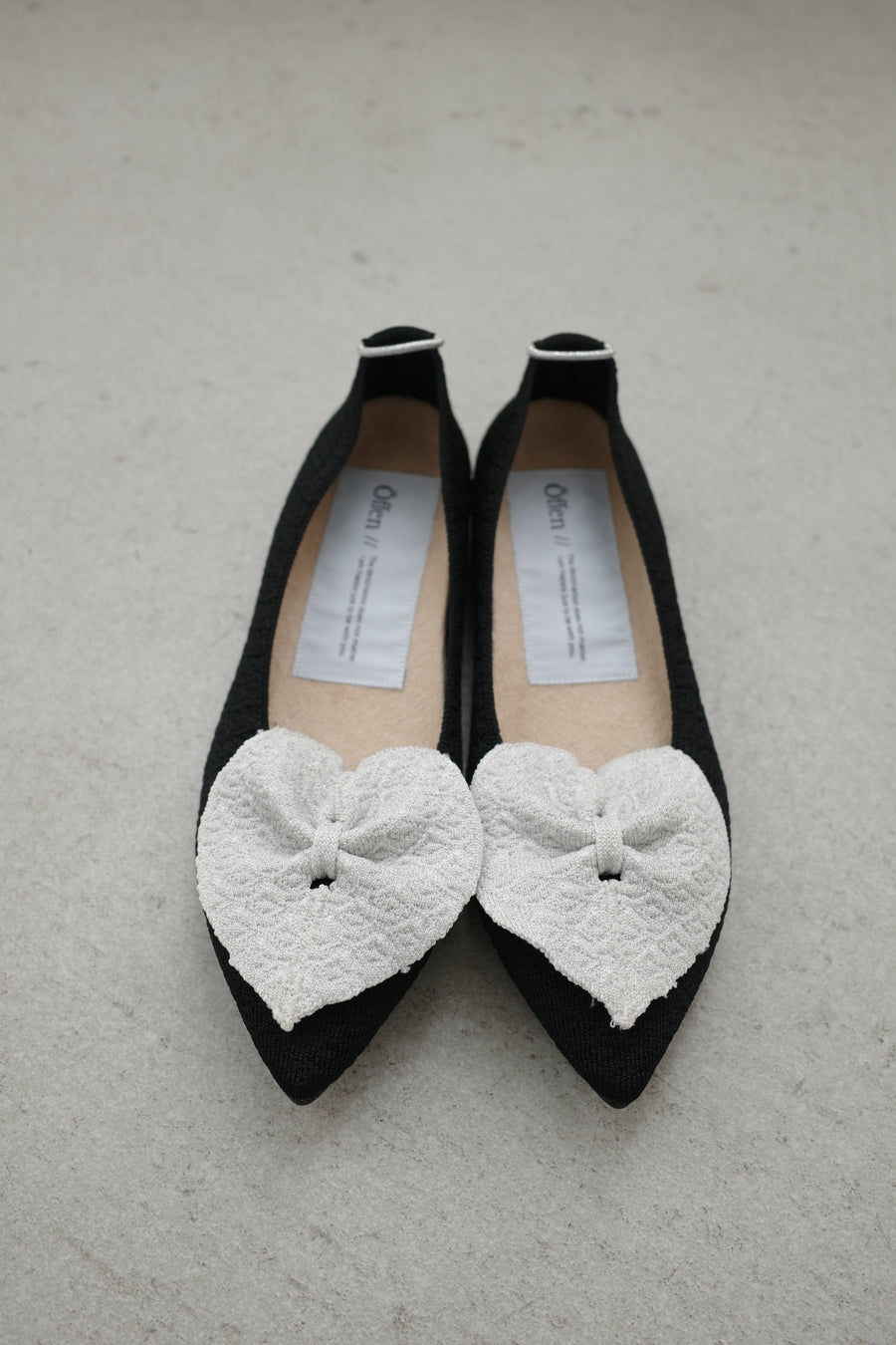 【PRE ORDER】Cœur Flat Pumps（WHITE CŒUR）