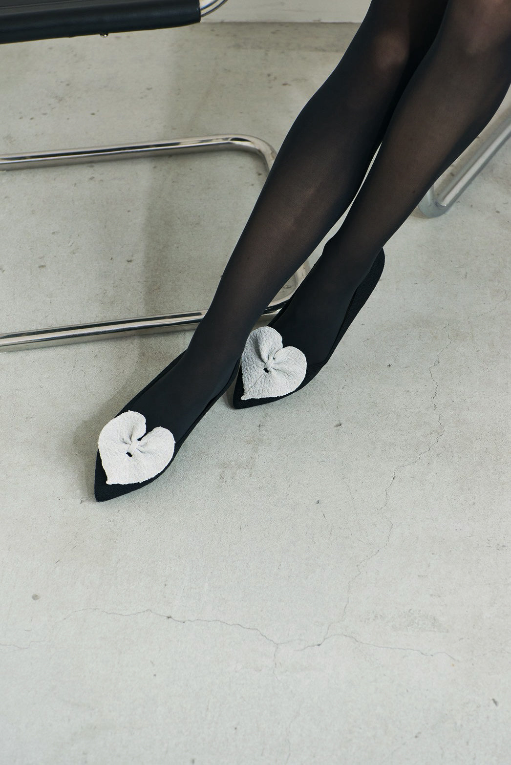 【PRE ORDER】Cœur Flat Pumps（WHITE CŒUR）
