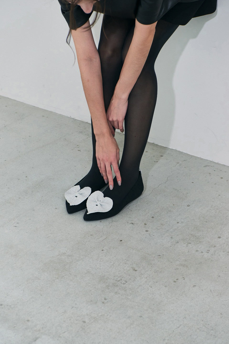 【PRE ORDER】Cœur Flat Pumps（WHITE CŒUR）