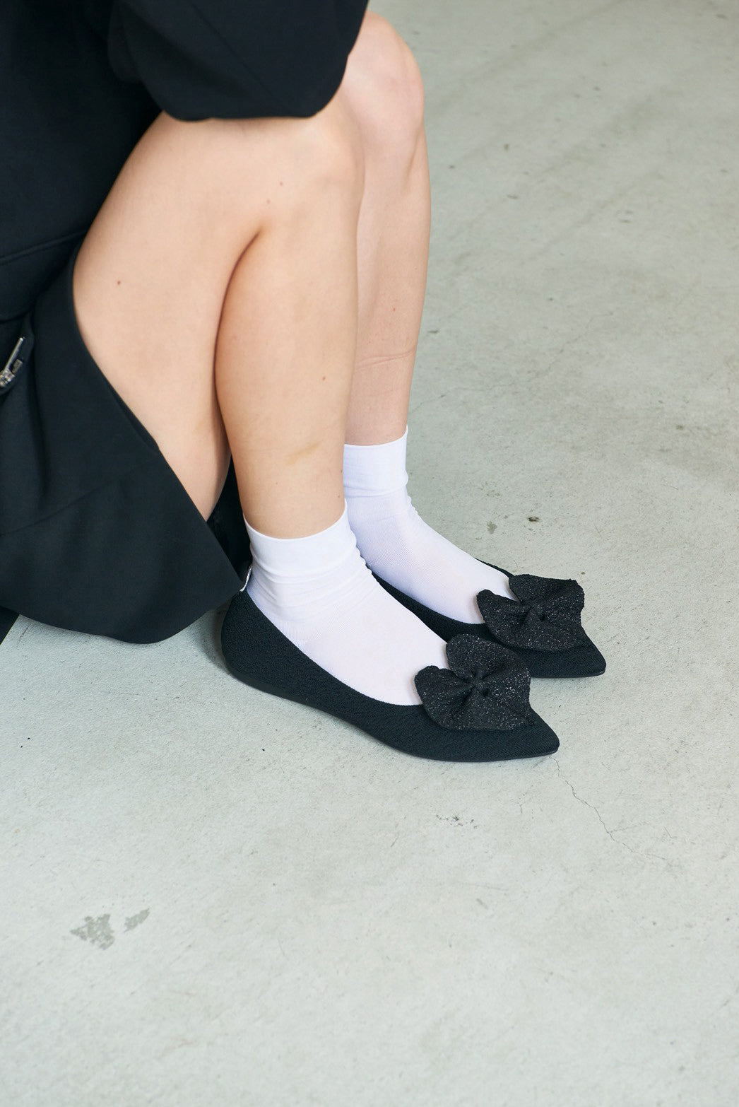 【PRE ORDER】Cœur Flat Pumps (BLACK CŒUR)