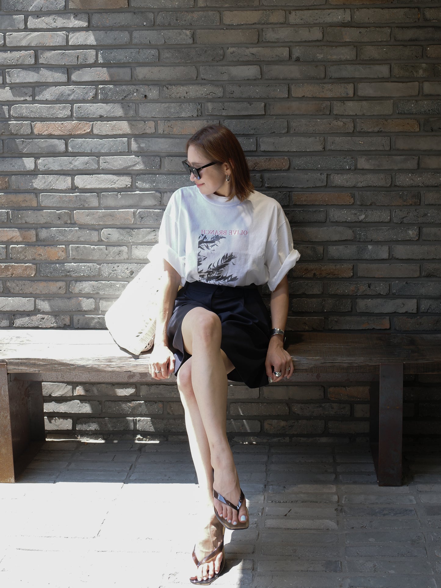 Boyfriend Tee (Olive blanch)
