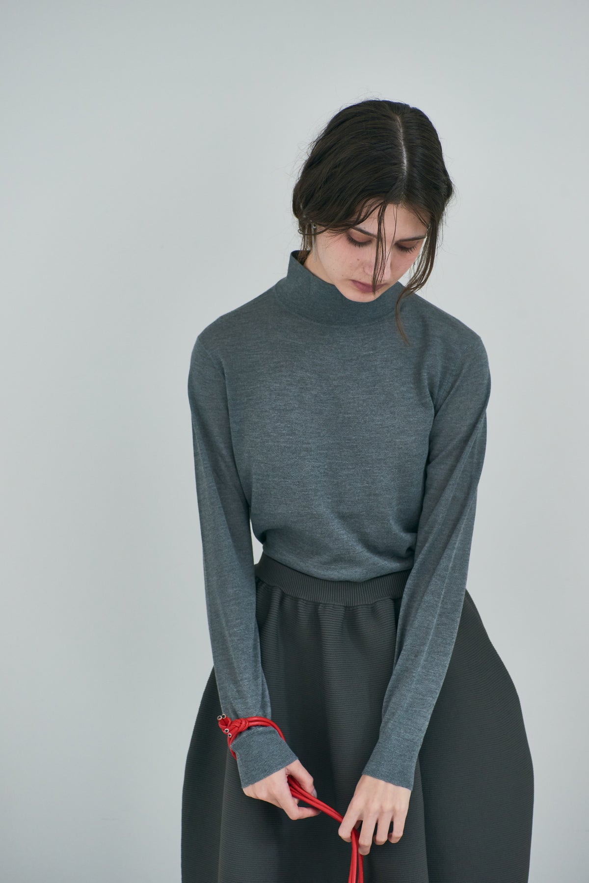 Sheer High Neck Knit