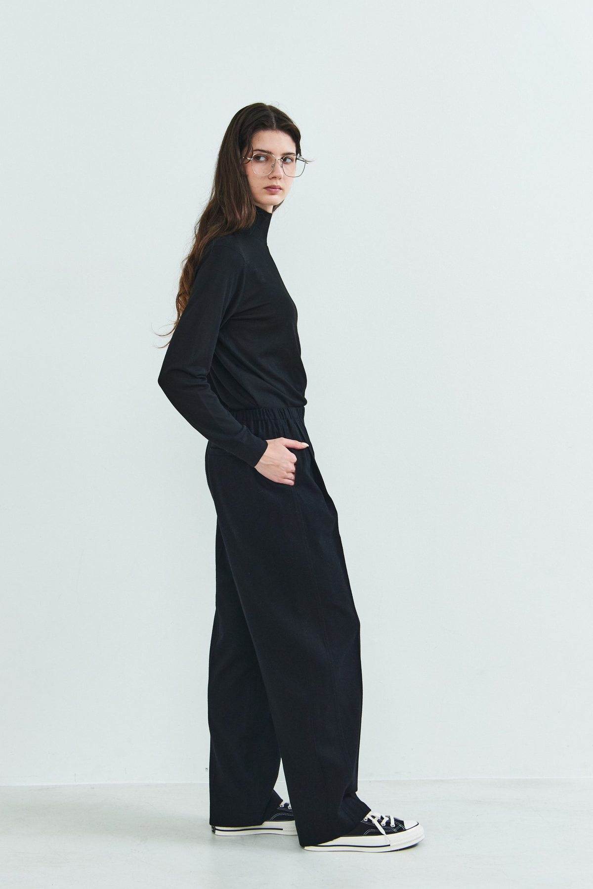 Sheer High Neck Knit