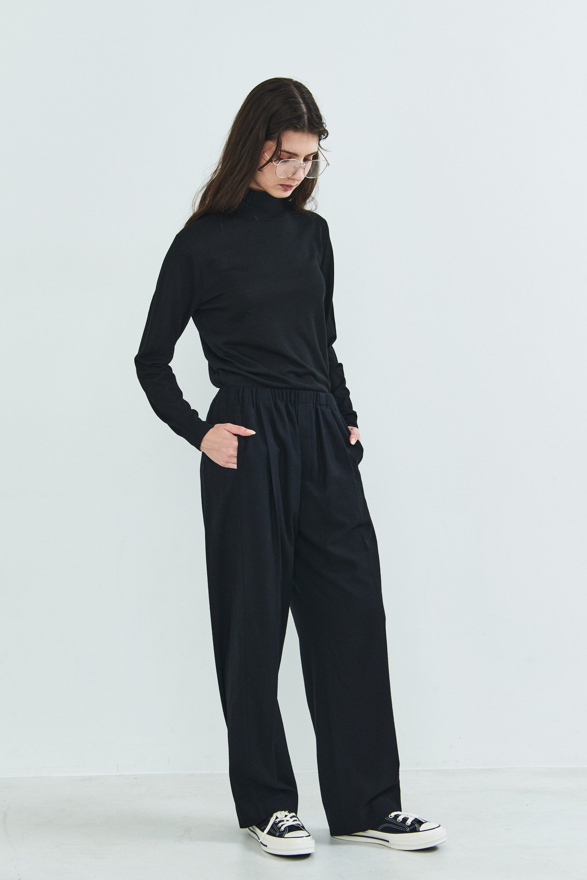 Sheer High Neck Knit