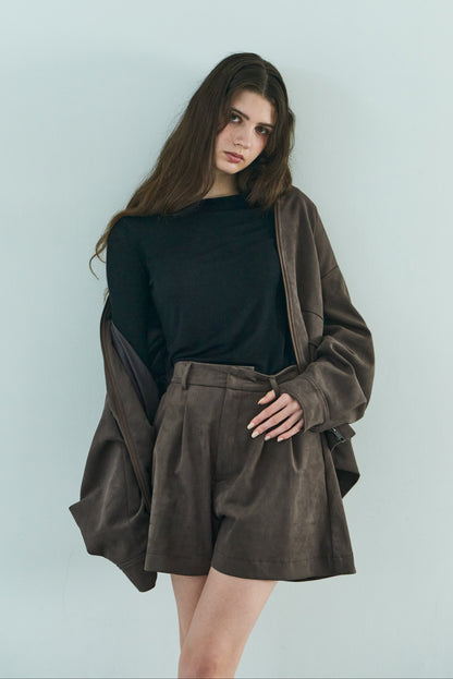 Suede Short Pants