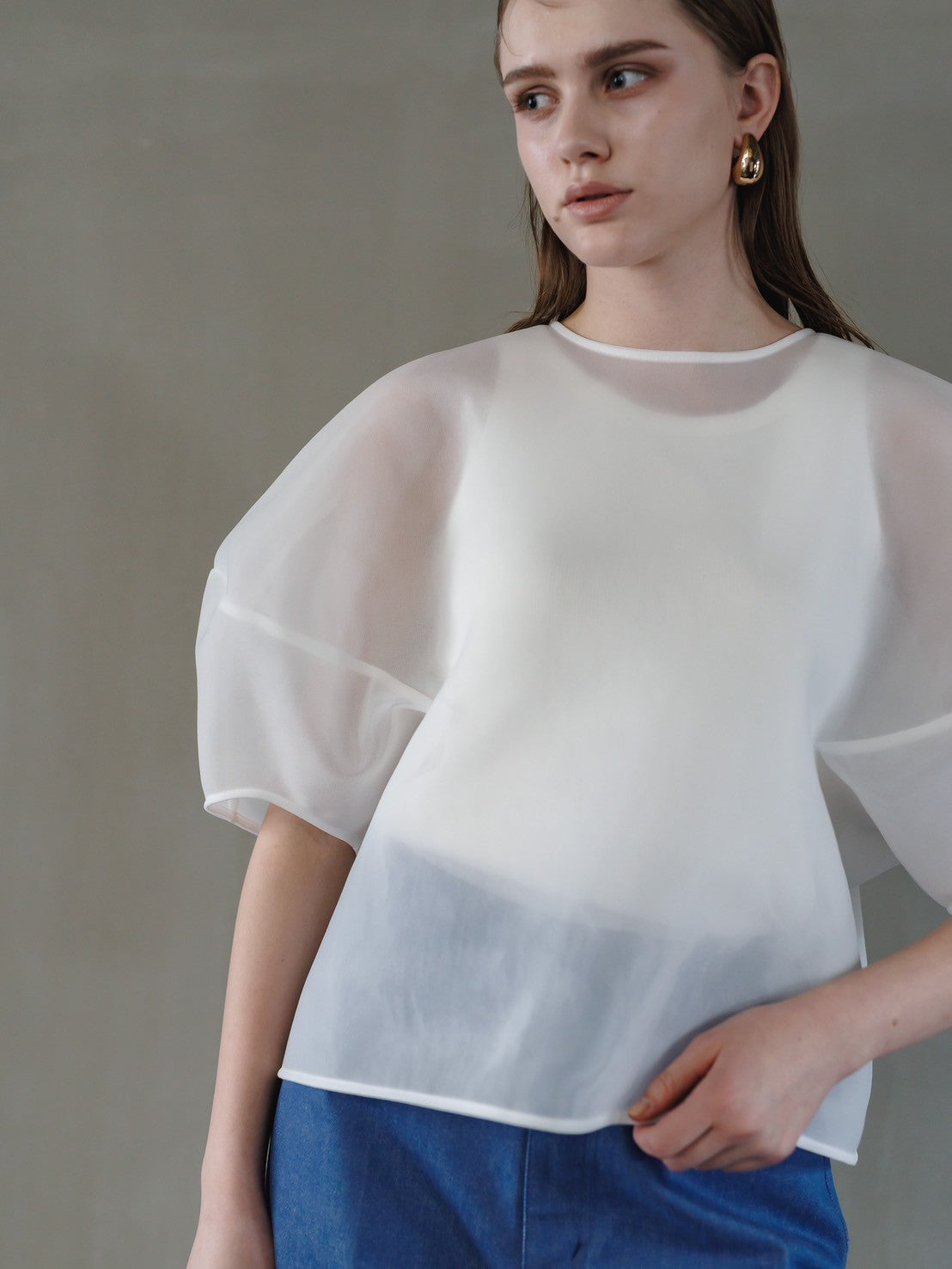 Re order//Sheer Sculpture Tops