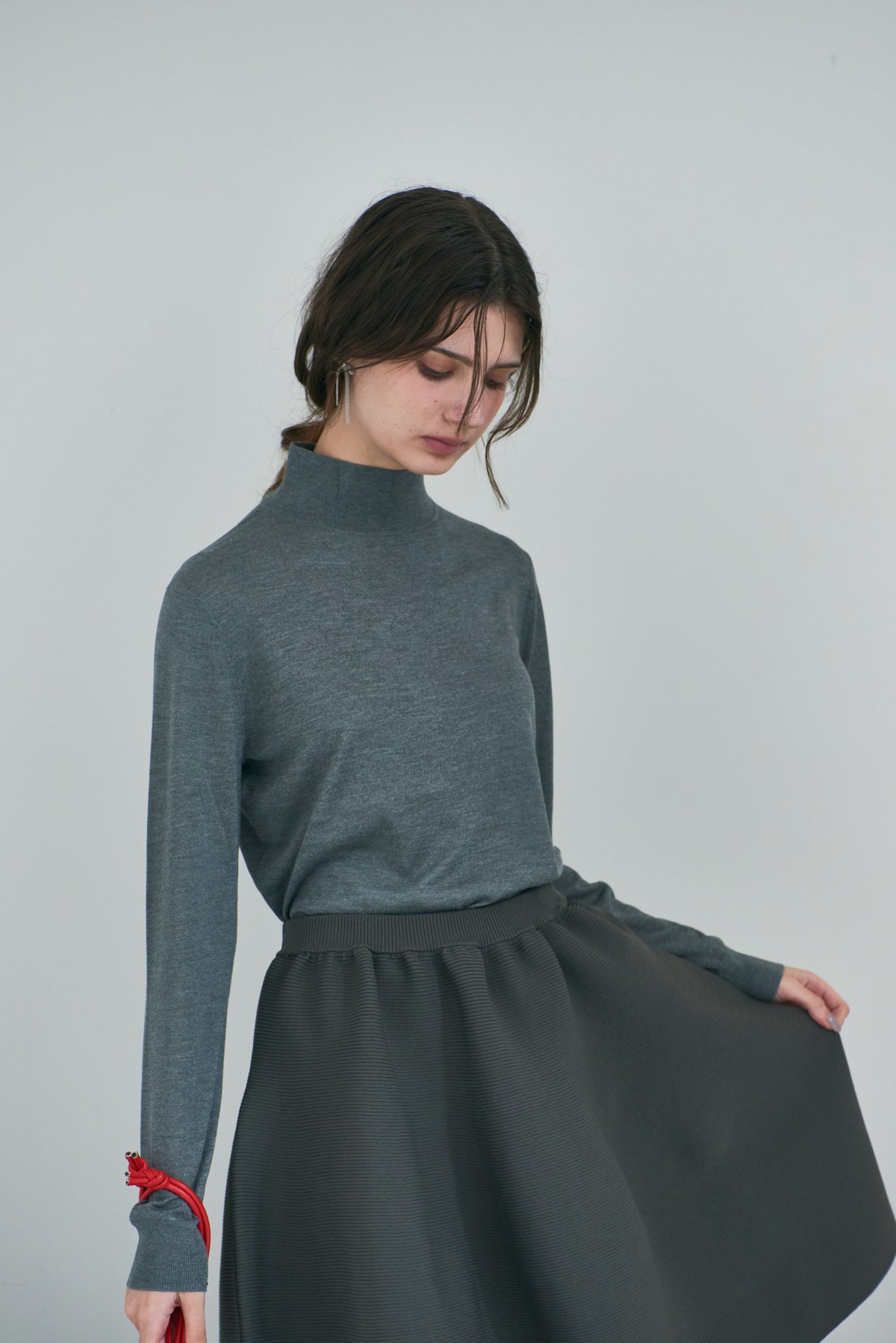 Sheer High Neck Knit