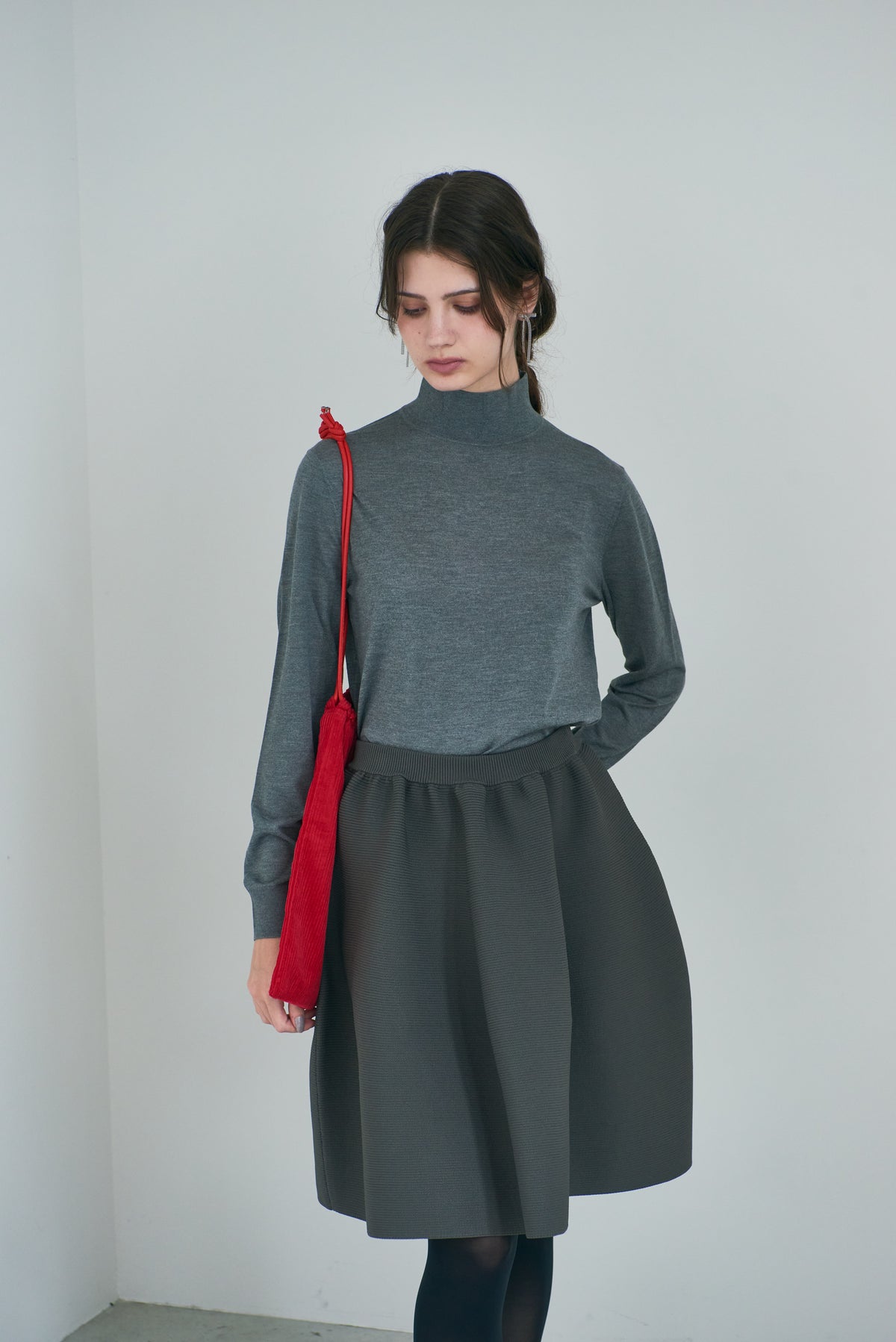 Sheer High Neck Knit