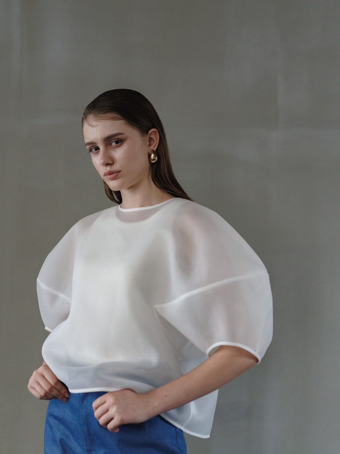 Re order//Sheer Sculpture Tops