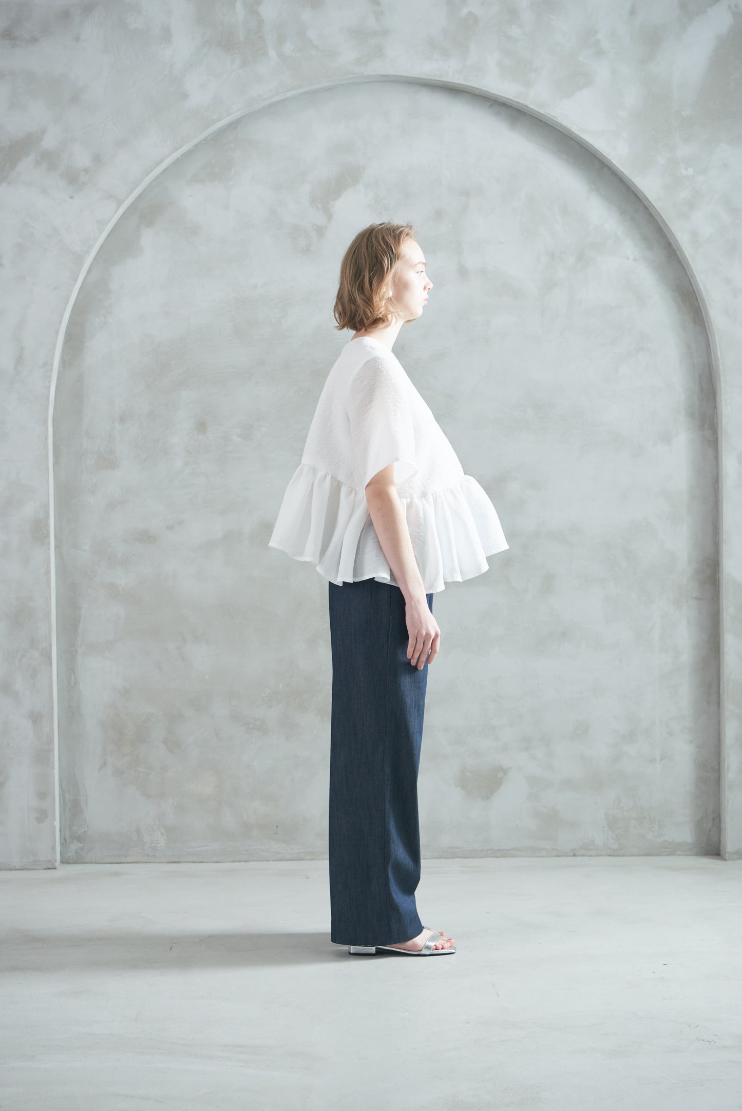 Pre Order/Light Denim Easy Pants