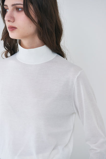 Sheer High Neck Knit