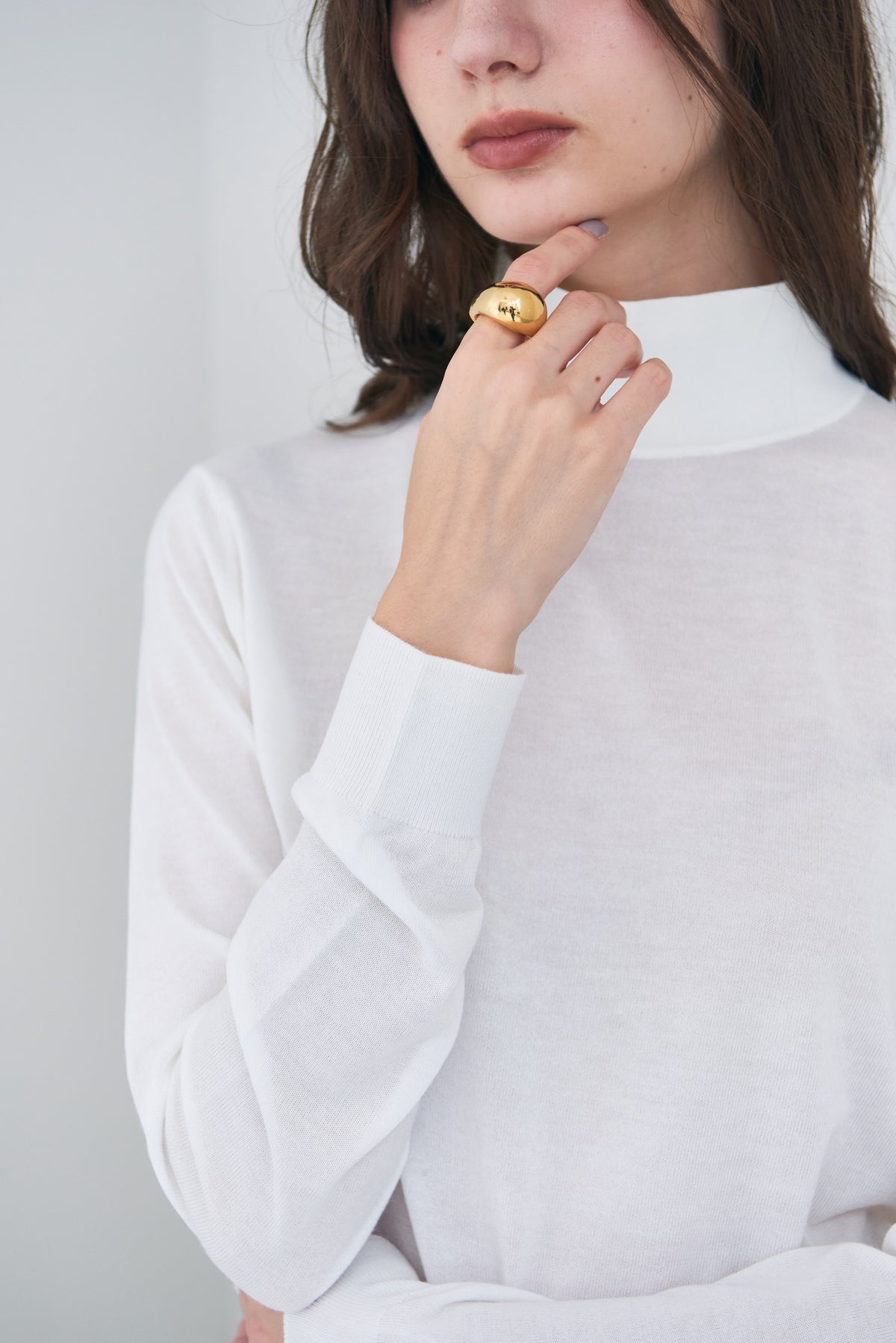 Sheer High Neck Knit