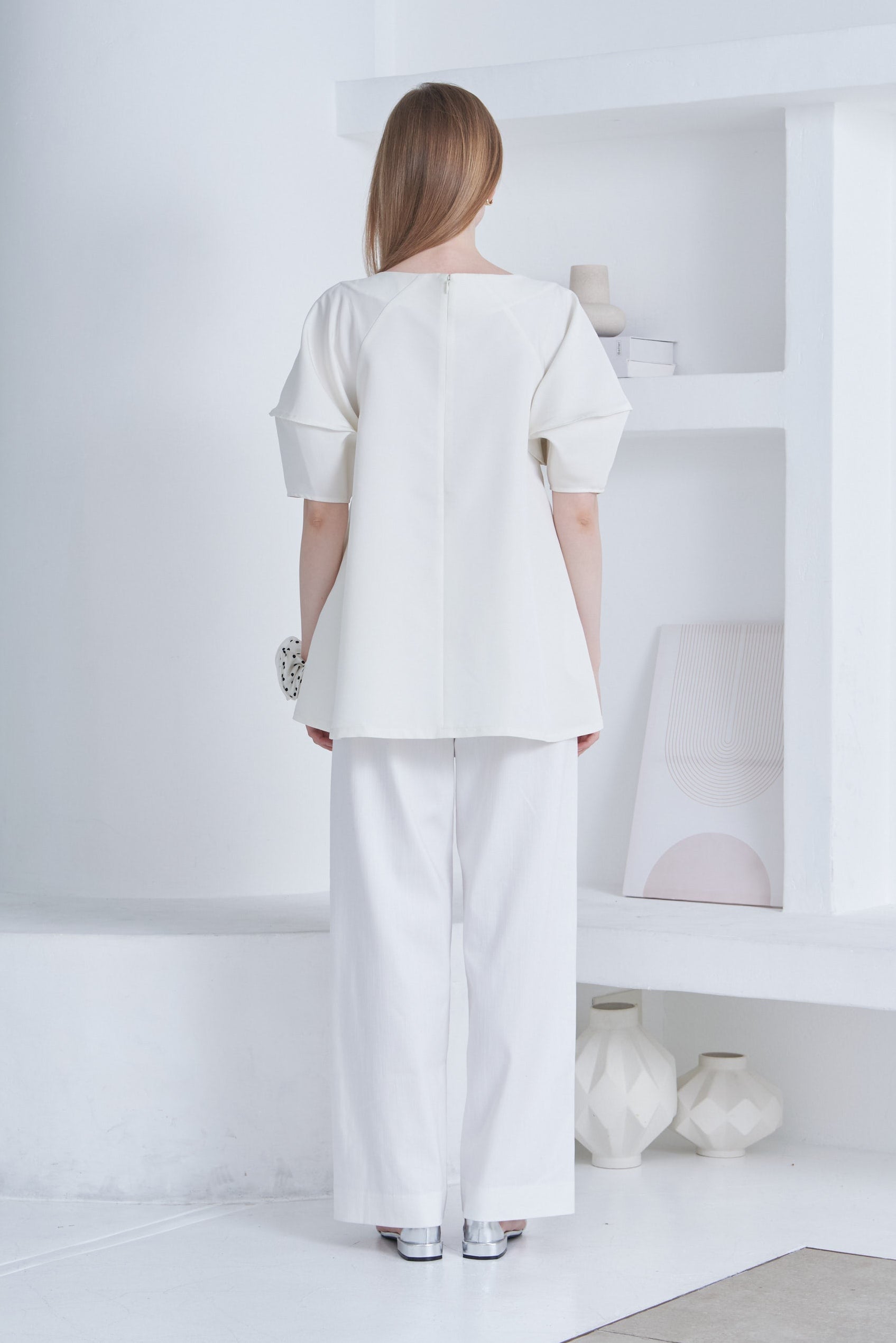 リテン liten Grosgrain candy Blouse アイボリー Grosgrain candy Blouse – LIten.online