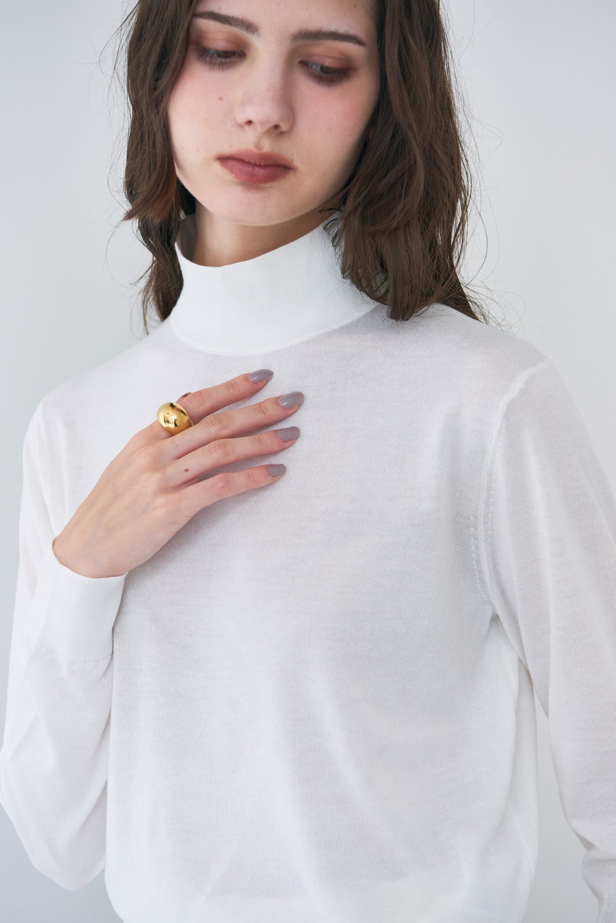 Sheer High Neck Knit