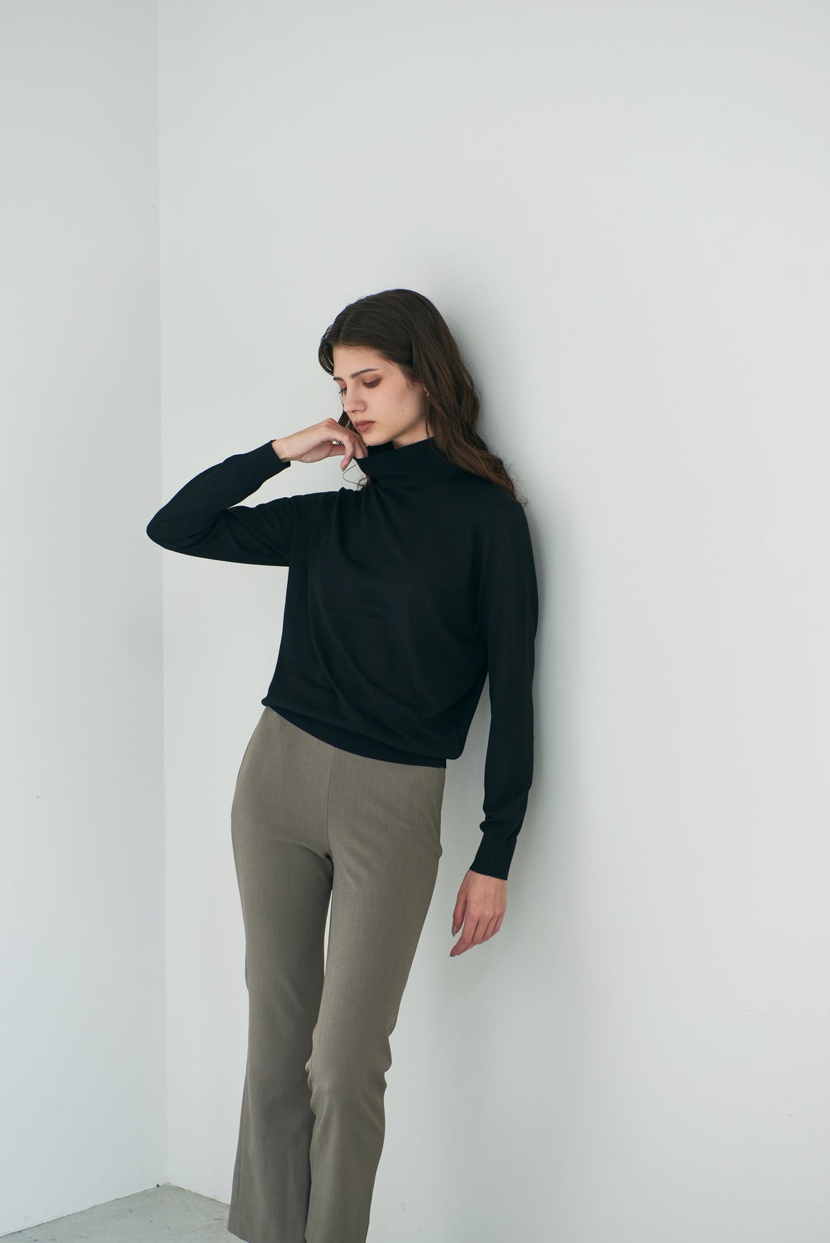 Sheer High Neck Knit
