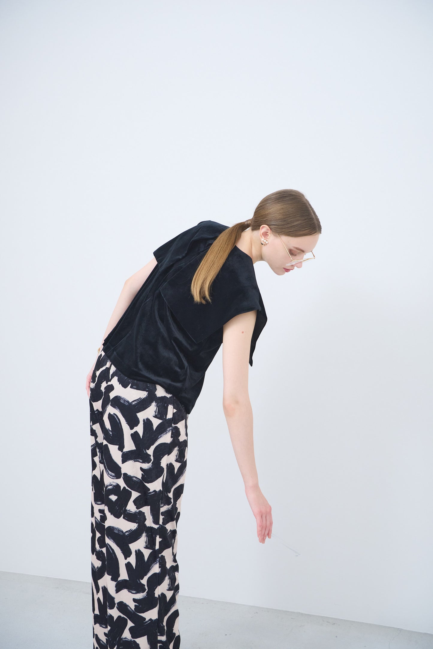 Pre Order // Velour ink wave pants