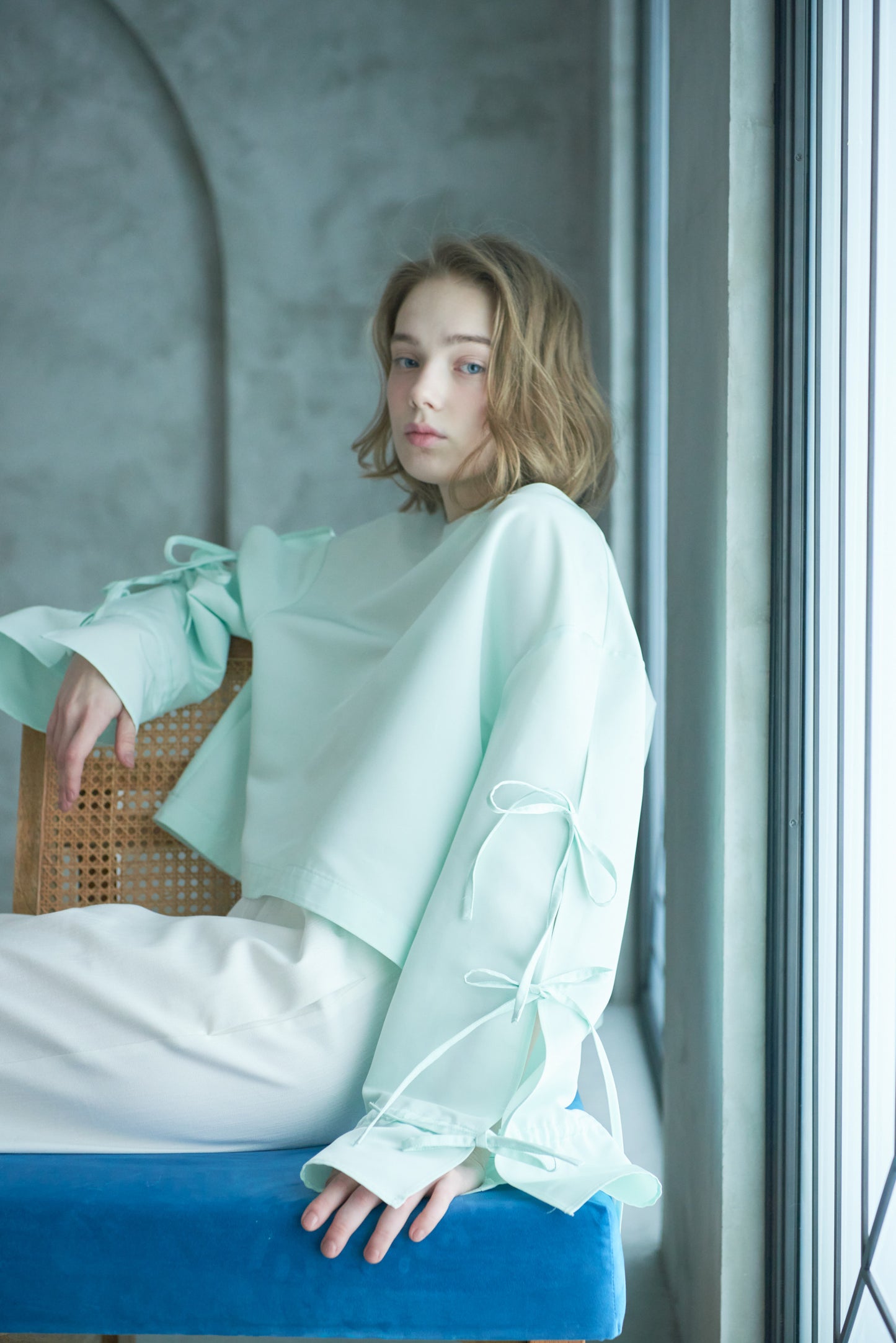 Pre Order/Tie Sleeve Blouse