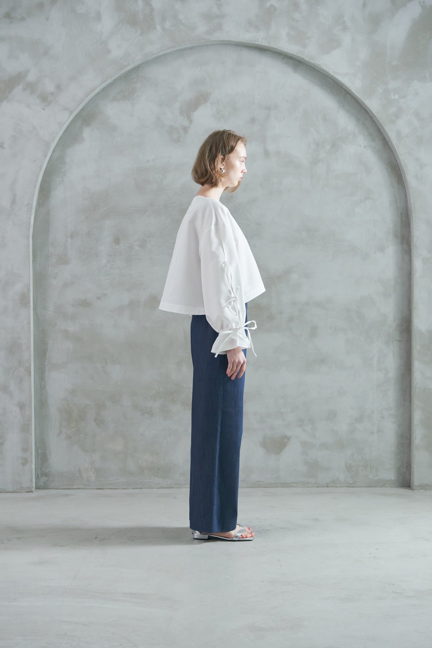 Pre Order/Light Denim Easy Pants