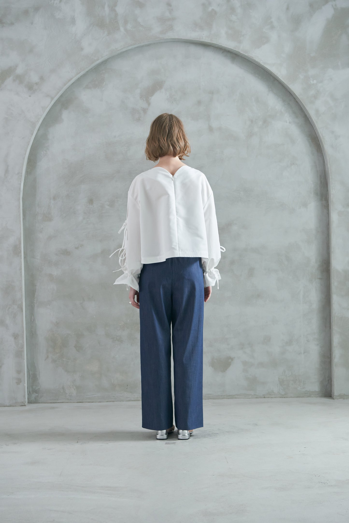 Pre Order/Light Denim Easy Pants