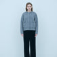 Bicolor raccoon knit coatigan
