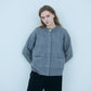 Bicolor raccoon knit coatigan