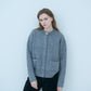 Bicolor raccoon knit coatigan