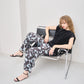 Pre Order // Velour ink wave pants