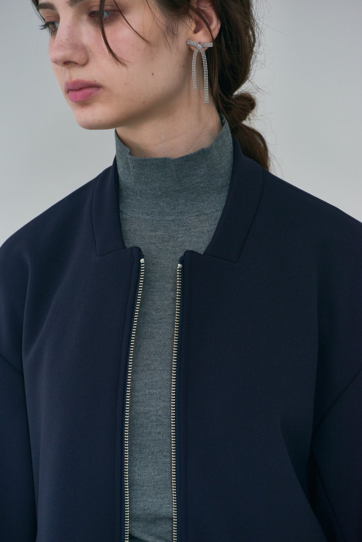 Sheer High Neck Knit
