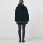 Pre Order/Scallop Boa Hoodie / Black