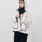 Pre Order/Scallop Boa Hoodie / Ivory