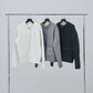 Bicolor raccoon knit coatigan