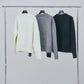 Bicolor raccoon knit coatigan
